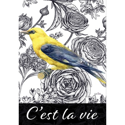 C'est la vie oiseaux jaune 